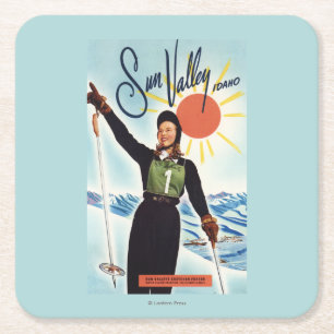 Gretchen Fraser Anzeige-Plakat Rechteckiger Pappuntersetzer