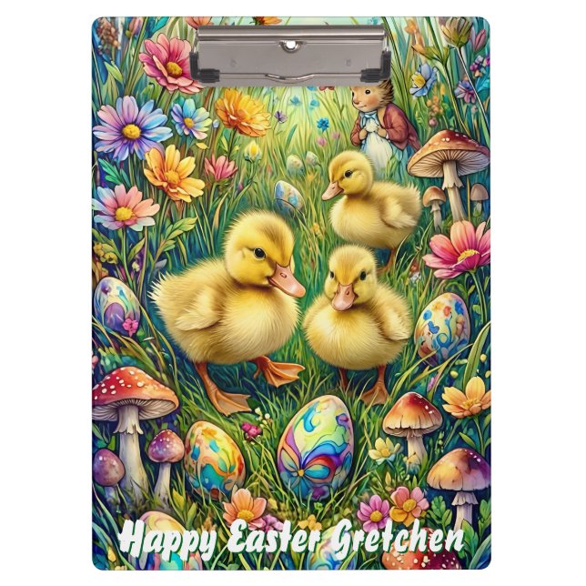 GRETCHEN ~ FROHE OSTERN ~ OSTERENTCHEN ~  KLEMMBRETT (Vorderseite)