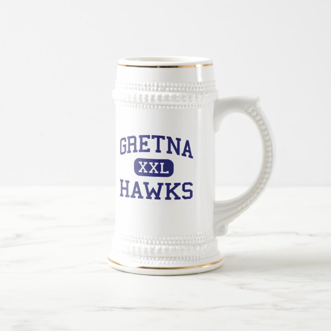 Gretna - Falken - Highschool - Gretna Virginia Bierglas (Rechts)