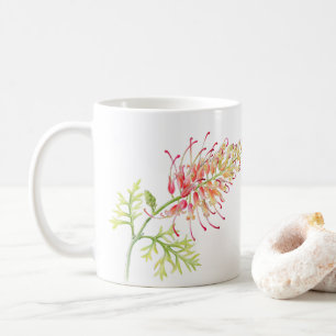 Grevillea Aquarell Blume Aquarell Kaffeetasse