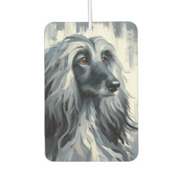 Grey Afghan Hound Portrait Autolufterfrischer