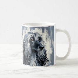 Grey Afghan Hound Portrait Kaffeetasse