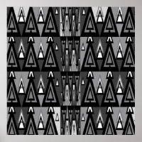 Grey And Black Geometrical Abstract Triangles,
