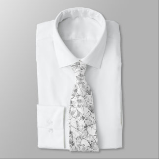 grey and white abstract fashionable  krawatte