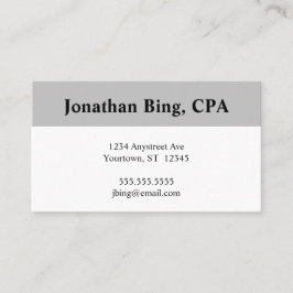 Grey and White Accountant Finance Visitenkarte