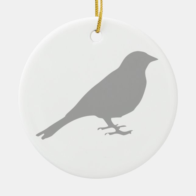 Grey Bird - Circle Ornament  (Vorne)