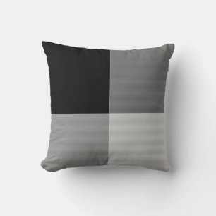 Grey & Black Art Pattern Pillow Kissen