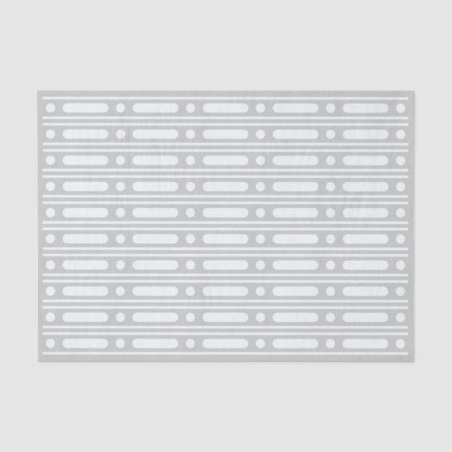 Grey Bone Inlay Dots Border Decoupage Paper Seidenpapier (Vorderseite)