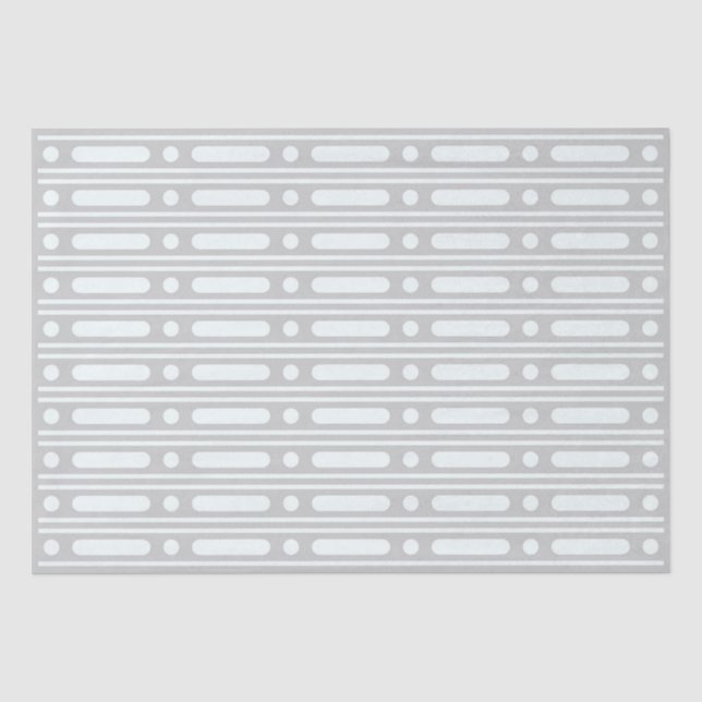 Grey Bone Inlay Dots Border Decoupage Paper Seidenpapier (Vorderseite)