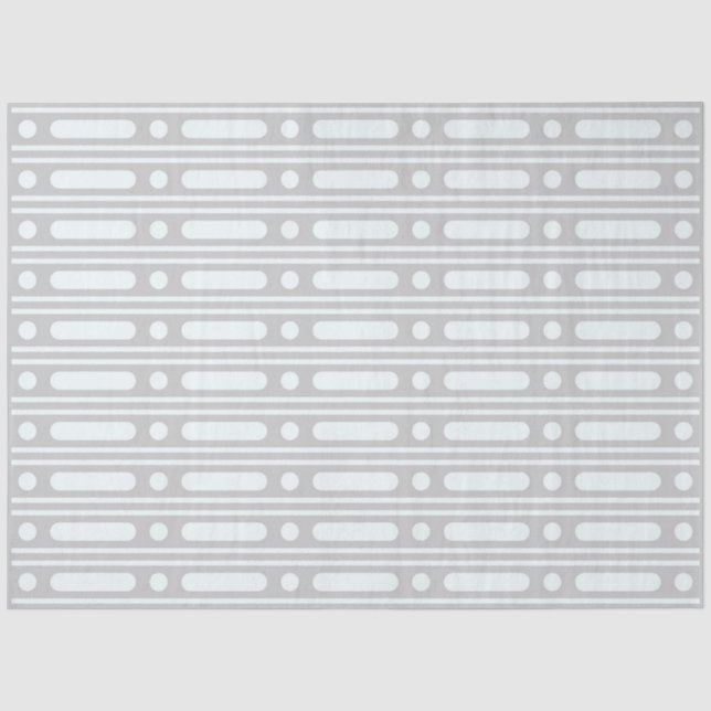 Grey Bone Inlay Dots Border Decoupage Paper Seidenpapier (Vorderseite)