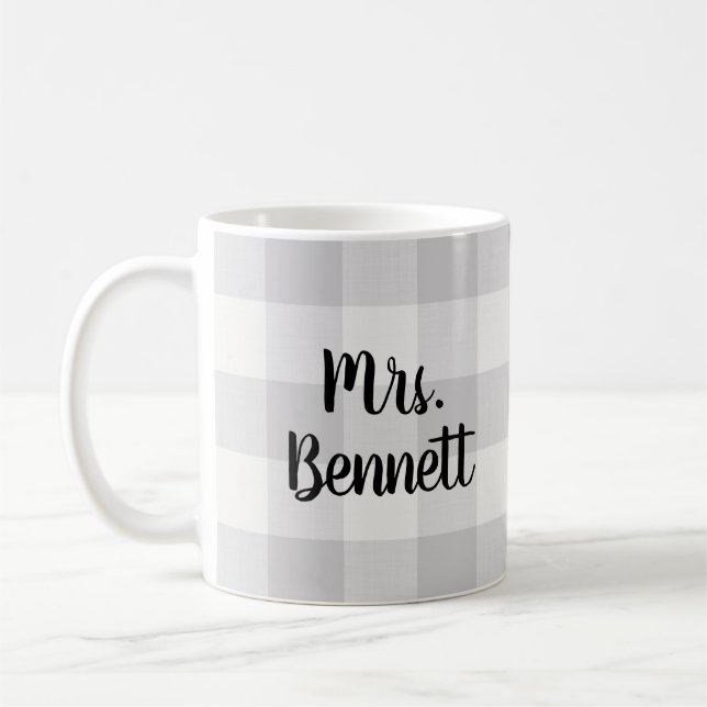 Grey Buffalo Karo Mrs. Monogram Kaffeetasse (Links)