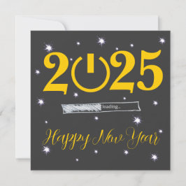 Grey Card Happy new Year Mitteilungskarte
