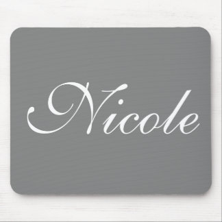 Grey Customized Name Mousepad