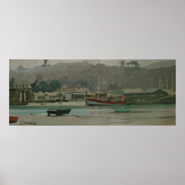 Grey Day Fisherman's Quay Poster (Vorne)