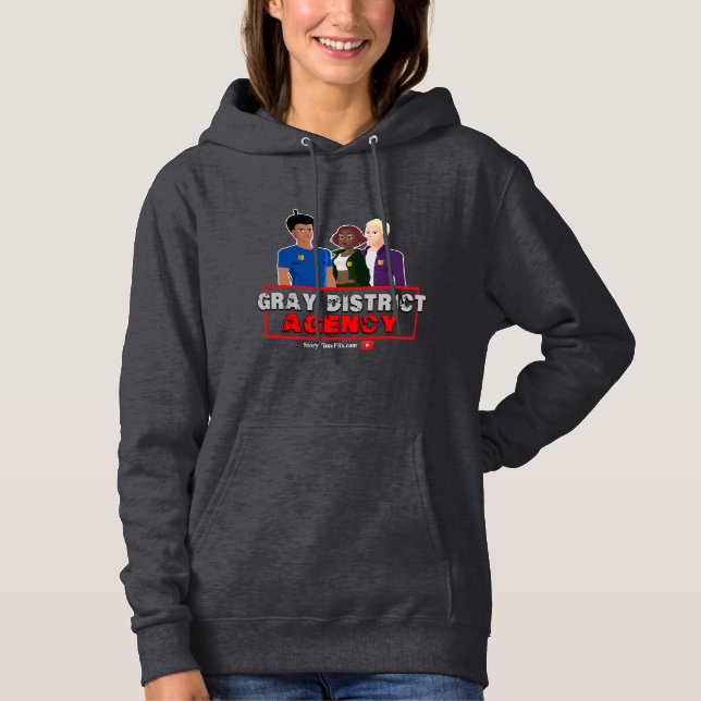 Grey District Agency Hoodie (Vorderseite)