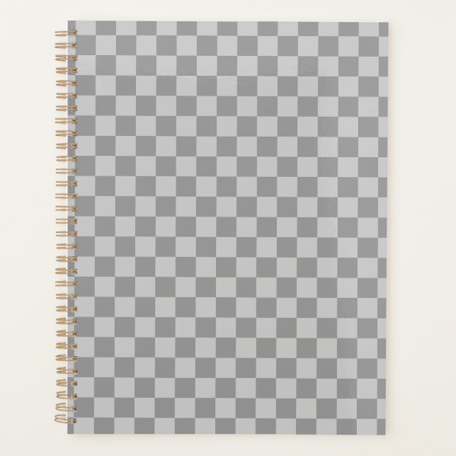Grey Gray Checkered Checkerboard (Devant)