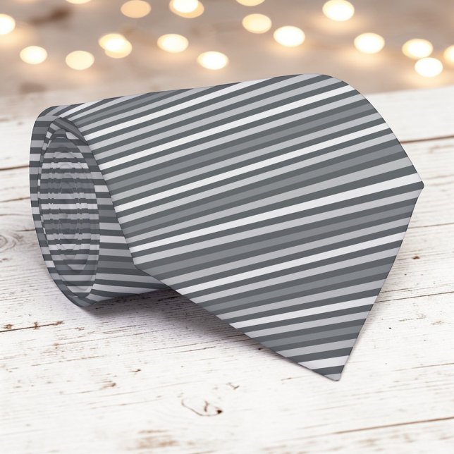 Grey Gray Color Stripes Necktie Krawatte (Von Creator hochgeladen)