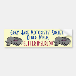 Grey Hare Motorists' Autoaufkleber