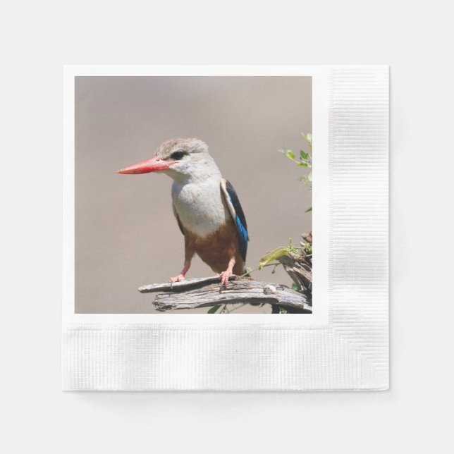 Grey-Headed Kingfisher Serviette (Vorderseite)