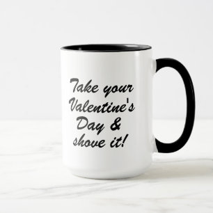 Grey Heart Anti-Valentine tasse personnalisée