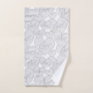 Grey Heart Love Mariage Élégant 