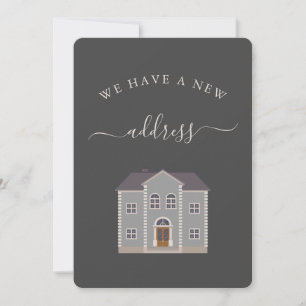 Grey House Personnalisé Nouveau Faire-part d'adres