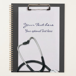 Grey Medical Clipboard mit Stethoscope Planer