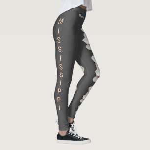 Grey Mississippi Fleur d'État Magnolia Leggings