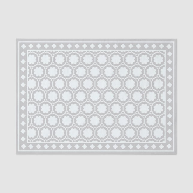 Grey Modern Bone Inlay Decoupage Paper Seidenpapier (Vorderseite)