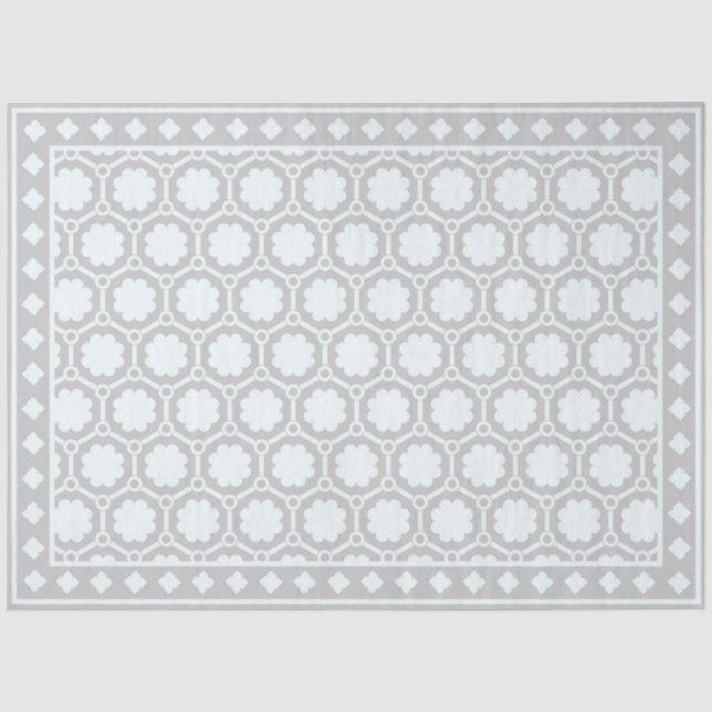 Grey Modern Bone Inlay Decoupage Paper Seidenpapier (Vorderseite)