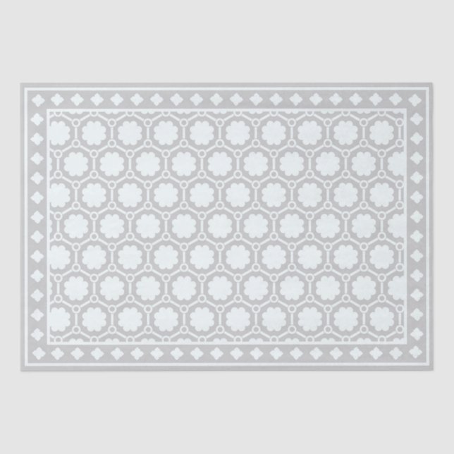 Grey Modern Bone Inlay Decoupage Paper Seidenpapier (Vorderseite)