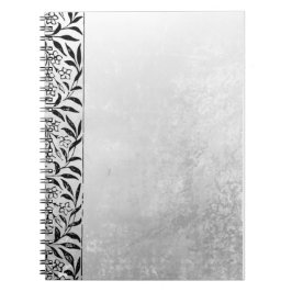 Grey Notebook with Black Accent– Elegant Journal 