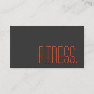 Grey Orange Personal Trainer Carte de visite Fitne