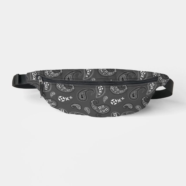 Grey Red Blue Paisley Bandana Auswahl Bauchtasche (Vorderseite)