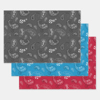 Grey Red Blue Paisley Bandana Auswahl