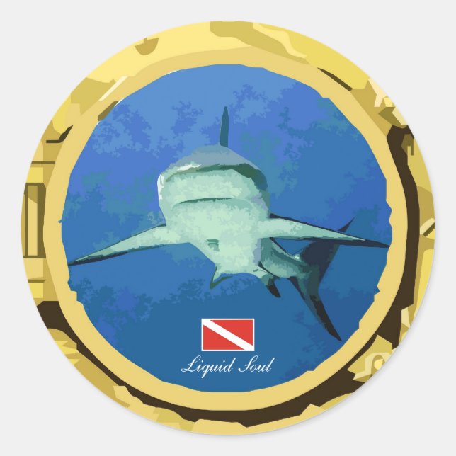 Grey Reef Shark Sticker (Vorderseite)