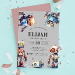Grey Robots Tech Gear Builder Birthday Party Einladung<br><div class="desc">Graurobots Tech Gear Builder Birthday Party Einladung - zum sofortigen Download verfügbar</div>