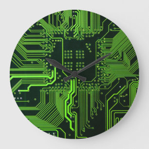 Grey-Schalttafel für Nerd-Leiterplatten Große Wanduhr
