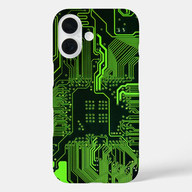 Grey-Schalttafel für Nerd-Leiterplatten iPhone 16 Hülle (Rückseite)