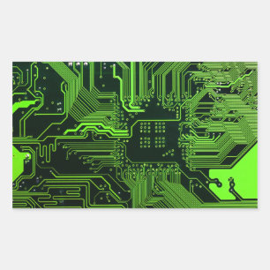Grey-Schalttafel für Nerd-Leiterplatten Rechteckiger Aufkleber