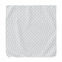Grey Squares Pattern Bandana