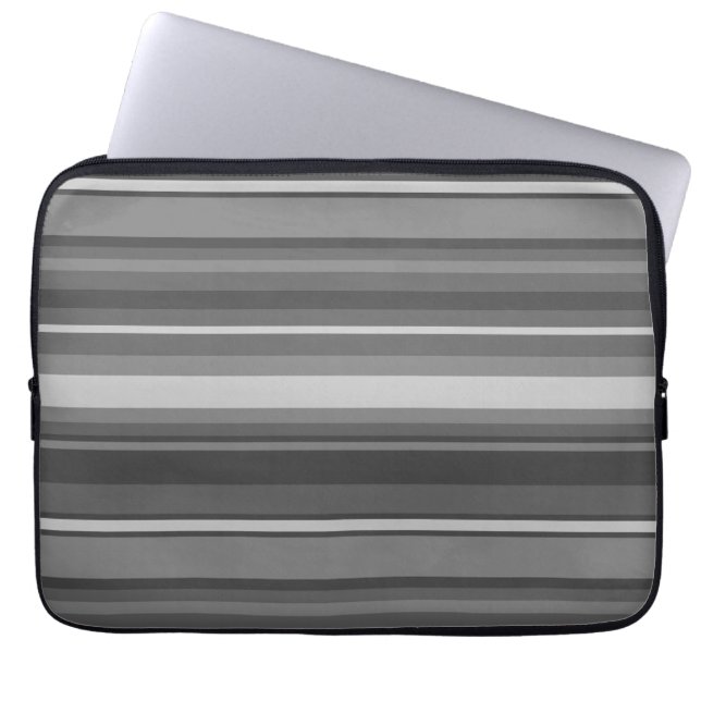 Grey stripes laptopschutzhülle (Vorderseite)