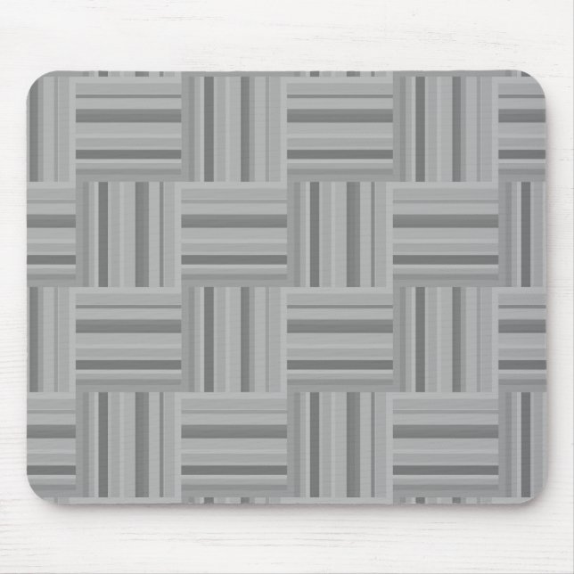 Grey stripes weave pattern mousepad (Vorne)