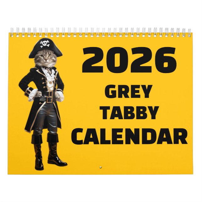 Grey Tabby Calendar Kalender (Titelbild)