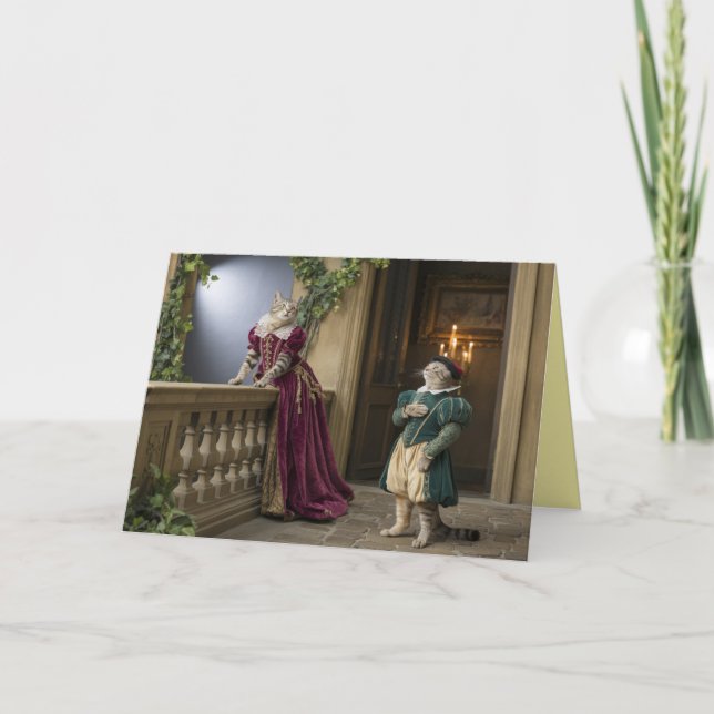 Grey Tabby Valentine Card Feiertagskarte (Vorderseite)