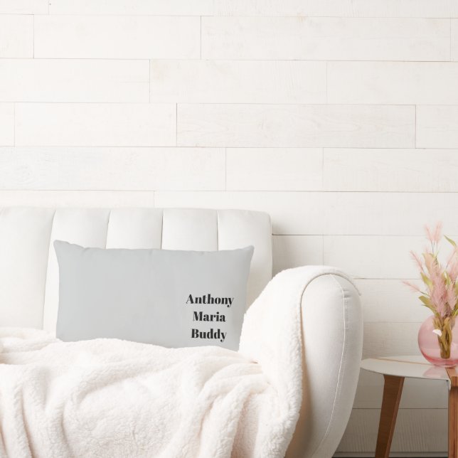 Grey Throw Pillow Lendenkissen (Liege)