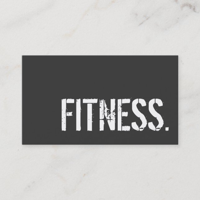 Grey Trendy Personal Trainer Carte de visite éléga (Devant)