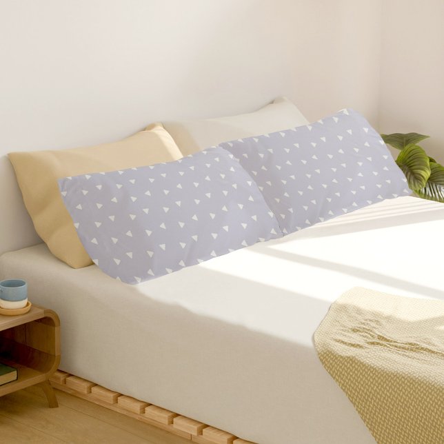 Grey Triangles Pattern Pair Of Pillowcases Kissenbezug (Von Creator hochgeladen)