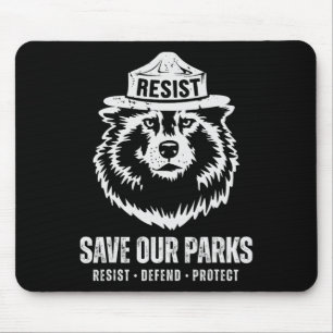 Grey Wolf Bear Resist Schützen Nationalpark Frauen Mousepad