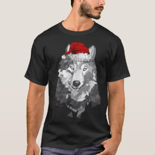 Grey Wolf Weihnachts-Weihnachtsmannmütze Wolves Lo T-Shirt